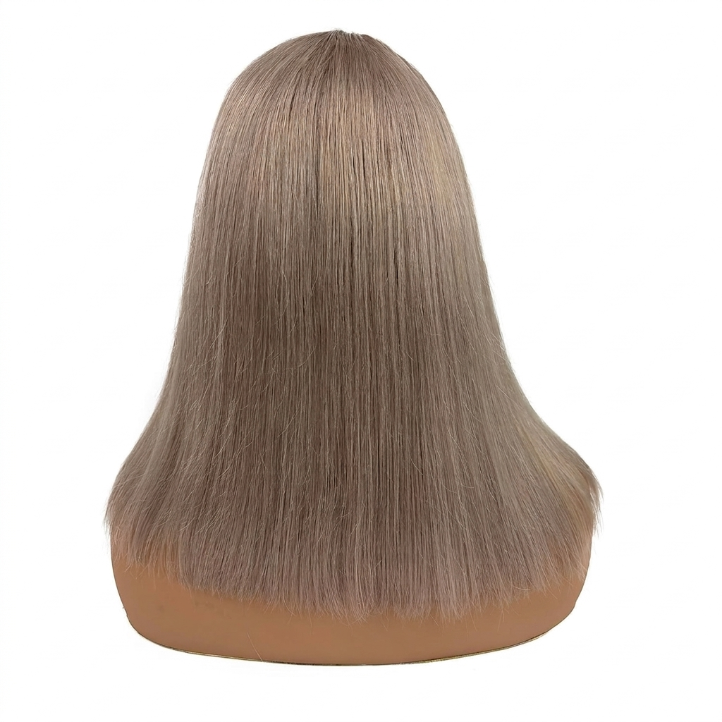 13x6 HD Lace Front Wig Human Hair Invisible Knots Ash Blonde Ombre Silky Straight 12 Inch Short Bob Wigs With Pre-Cut Lace 180% Density Blond Wig