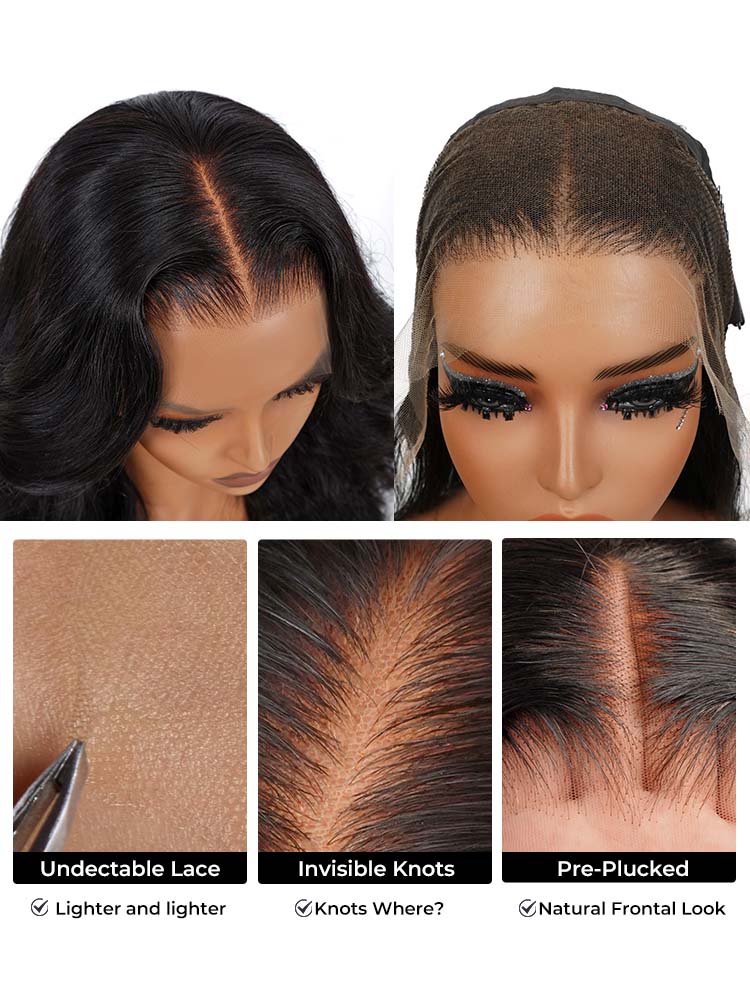 Body Wave 13*6 HD Lace Frontal Wig Glueless Human Hair Ready To Wear Pre Plucked New Upgrade Single Knot Wigs  Easy Install