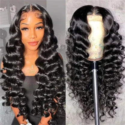 Short Bob Wigs Loose Wave Wear Go Glueless Pre Cut Lace 13x4 Transparent Lace Front Human Hair