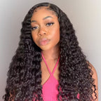 13x4 Pre Everything Crimps Curl Crimped Deep Waves High-volume Look Lace Frontal Wig 150% Density Beginner Friendly