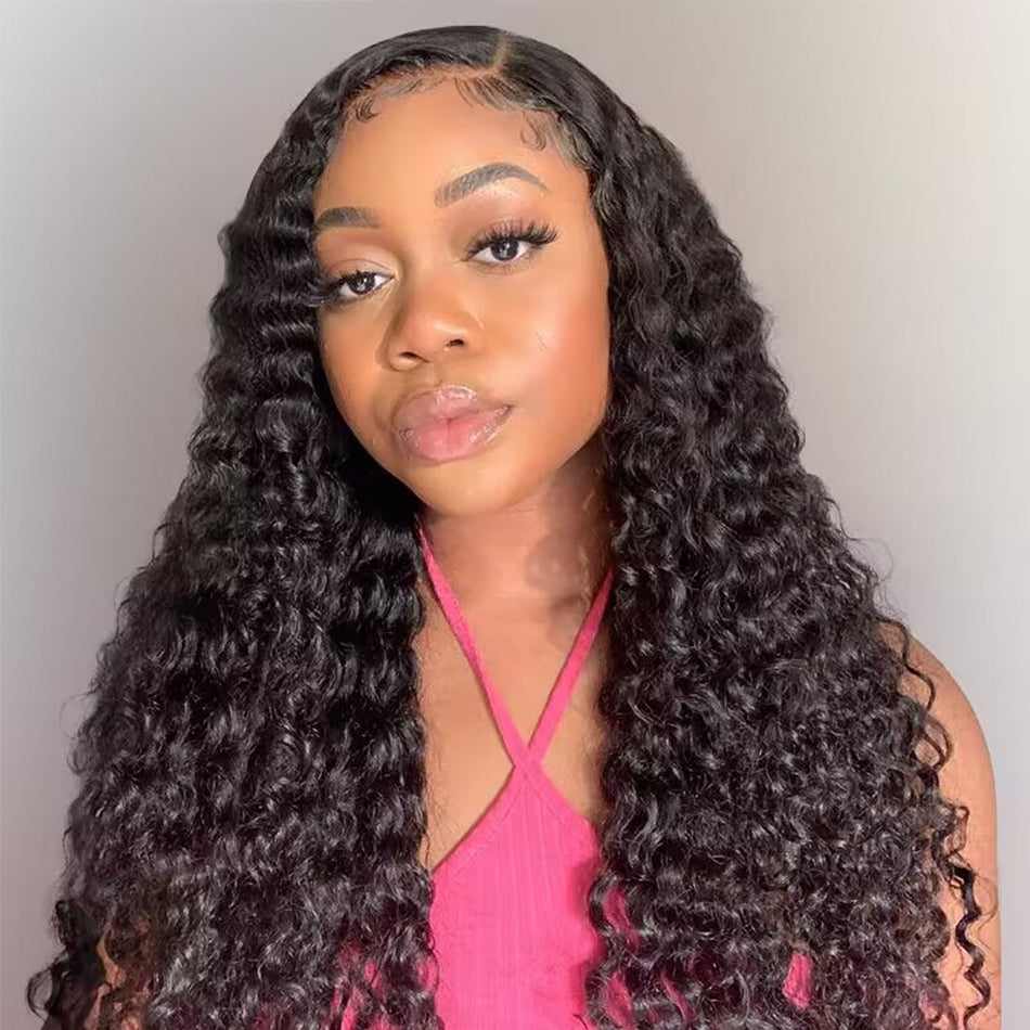 13x4 Pre Everything Crimps Curl Crimped Deep Waves High-volume Look Lace Frontal Wig 150% Density Beginner Friendly