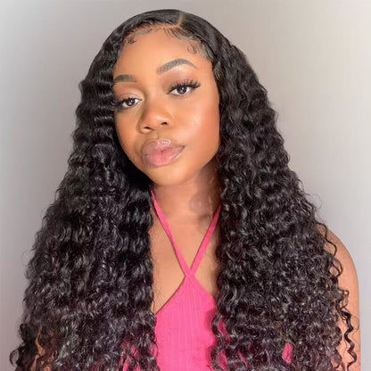 13x4 Pre Everything Crimps Curl Crimped Deep Waves High-volume Look Lace Frontal Wig 150% Density Beginner Friendly