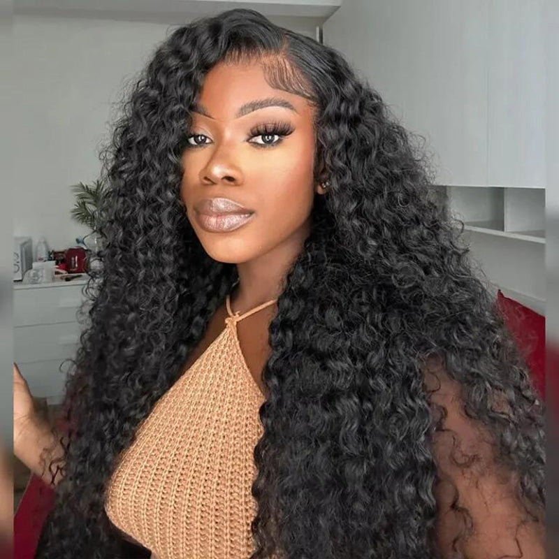 13x4 Pre Everything Crimps Curl Crimped Deep Waves High-volume Look Lace Frontal Wig 150% Density Beginner Friendly