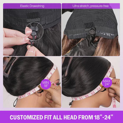 Chocolate Brown 7X5 Lace Glueless Body Wave Wigs Layered Cut Face Framing Wear Go Wig Human Hair Wig