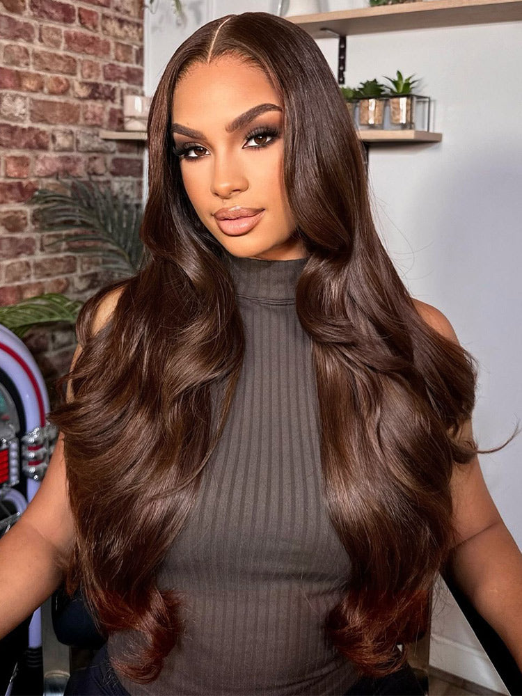 Lace Front Wig Human Hair 13x6 HD Body Wave Pre Plucked 180 Density 10A Glueless Wigs