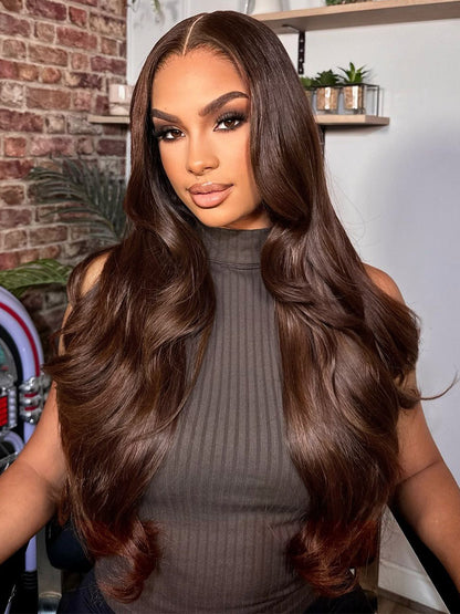 Lace Front Wig Human Hair 13x6 HD Body Wave Pre Plucked 180 Density 10A Glueless Wigs
