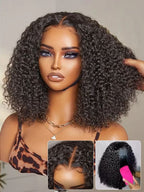 7x5 Bye Bye Knots Kinky Curly Wig Put On and Go Pre Cut Lace Lace Closure Premium Glueless Human Hair Wigs with Drawstring
