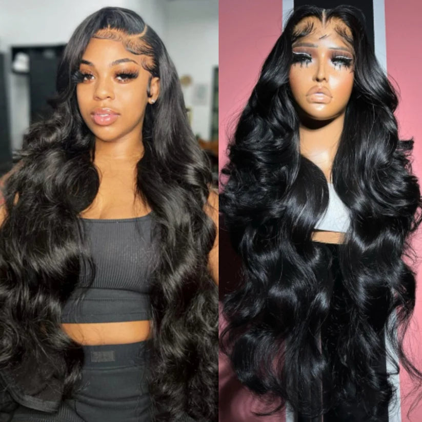 Lace Front Wig Human Hair 13x6 HD Body Wave Pre Plucked 180 Density 10A Glueless Wigs
