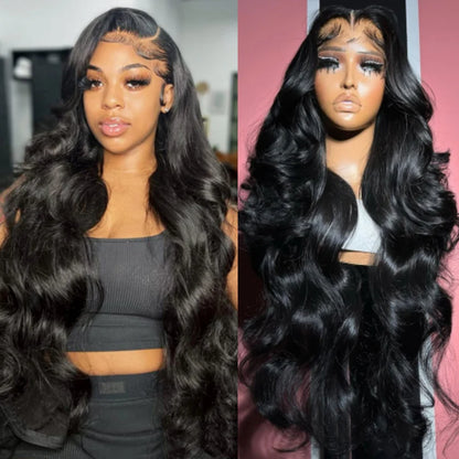 Lace Front Wig Human Hair 13x6 HD Body Wave Pre Plucked 180 Density 10A Glueless Wigs