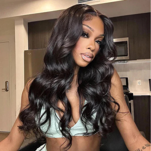 13*4 HD Lace Front Wig Glueless Closure Wig Body Wave 180% Density Human Hair Wigs with Baby Hair