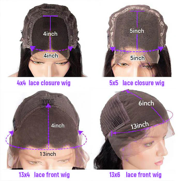 Natural Black Glueless Wig Loose Deep Human Hair 13x4 HD Lace Front Wigs