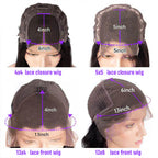 Natural Black Glueless Wig Loose Deep Human Hair 13x4 HD Lace Front Wigs
