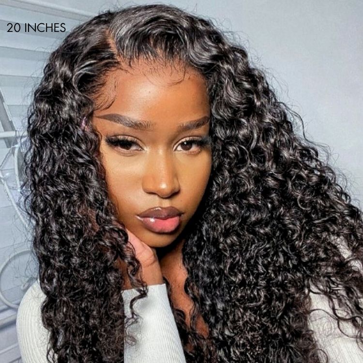 Water Wave HD Lace Front Wig Wear Go Glueless 5x5 Closure Pre-Cut Human Hair Transparent Lace Wigs