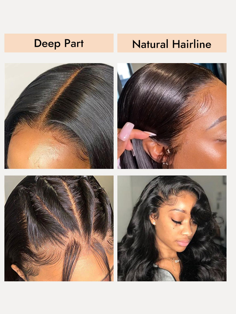 Wear Go Wig Body Wave Hair 13×4 Glueless 13×6 HD Lace Front Wig 180% Density Human Hair Pre Plucked
