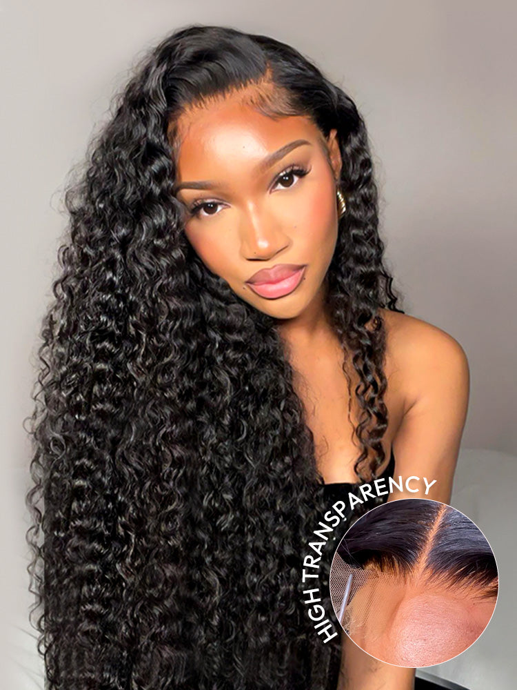 Deep Wave Curly Hair Wig 13x6 Lace Front Wig Human Hair Natural Color Curly Wigs