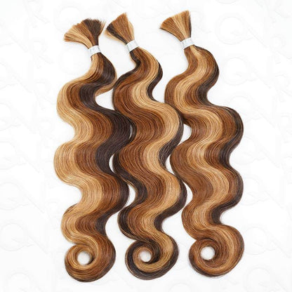 Piano Color Body Wave Boho Bulk Hair for Braiding Bundles Hair Extensions
