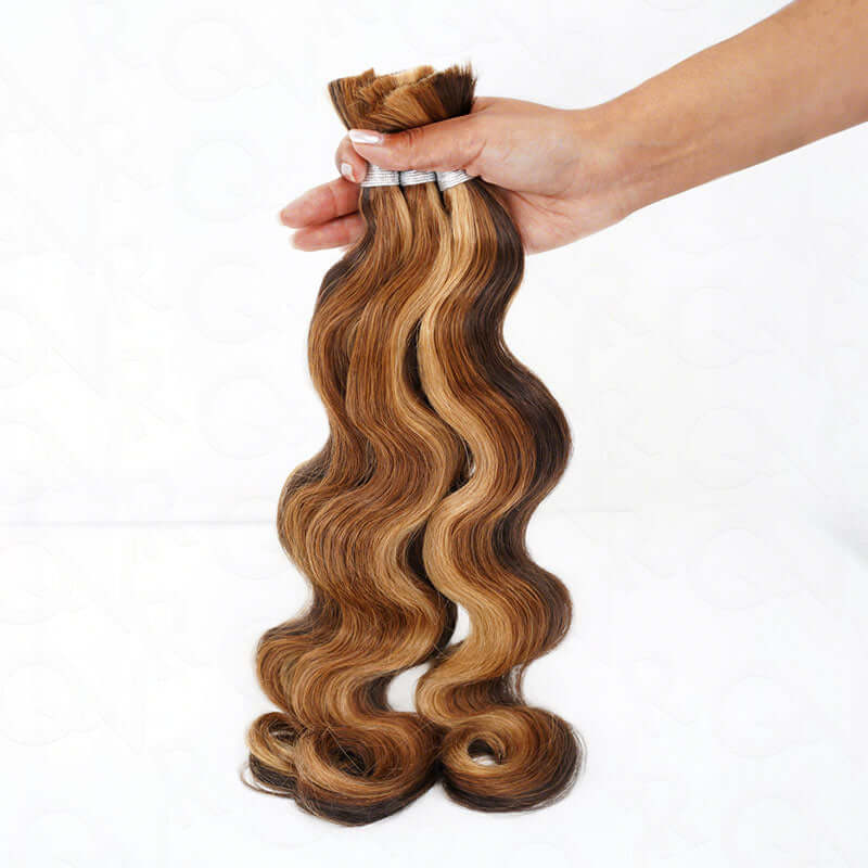 Piano Color Body Wave Boho Bulk Hair for Braiding Bundles Hair Extensions