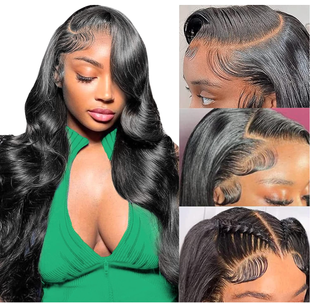 Lace Front Wig Human Hair 13x6 HD Body Wave Pre Plucked 180 Density 10A Glueless Wigs