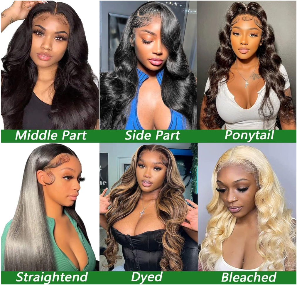 Lace Front Wig Human Hair 13x6 HD Body Wave Pre Plucked 180 Density 10A Glueless Wigs