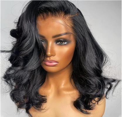Body Wave 13x4 Lace Frontal Bob Wig Human Hair Remy Short Glueless Pre Cut Lace Wig
