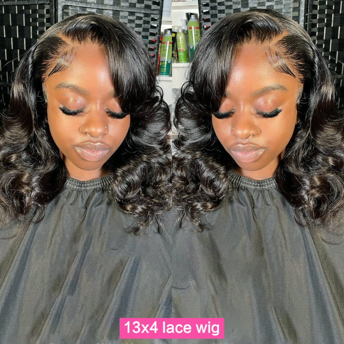 Body Wave 13x4 Lace Frontal Bob Wig Human Hair Remy Short Glueless Pre Cut Lace Wig
