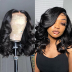 Body Wave 13x4 HD Lace Front Wigs Human Hair Glueless Bob Wigs Pre Plucked Natural Hairline Short Frontal Wig