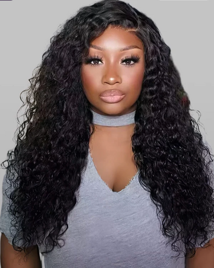 Deep Wave Curly Hair Wig 13x6 Lace Front Wig Human Hair Natural Color Curly Wigs