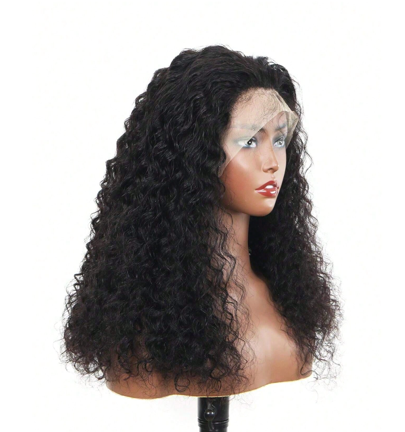 Deep Wave Curly Hair Wig 13x6 Lace Front Wig Human Hair Natural Color Curly Wigs