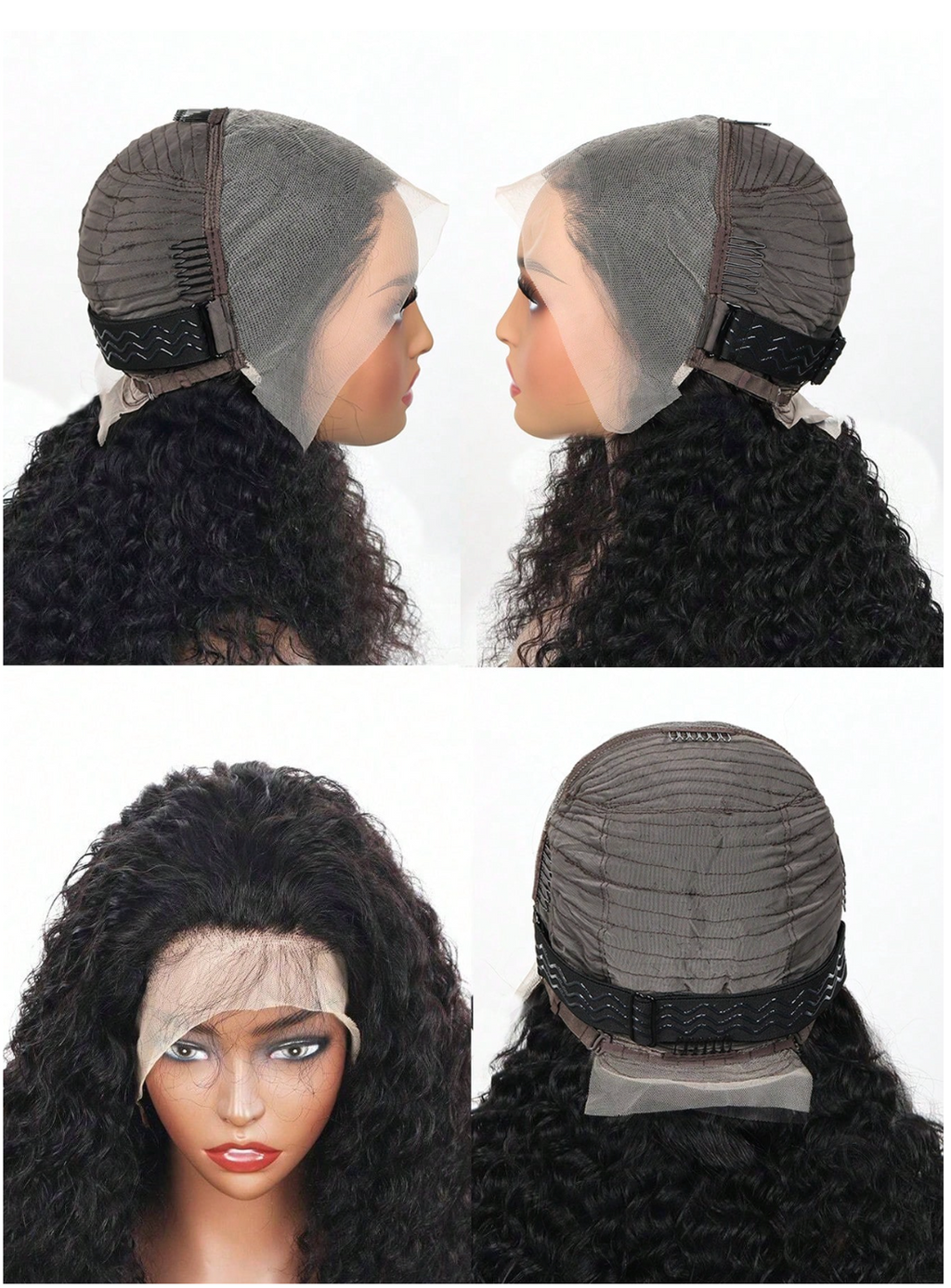Deep Wave Curly Hair Wig 13x6 Lace Front Wig Human Hair Natural Color Curly Wigs
