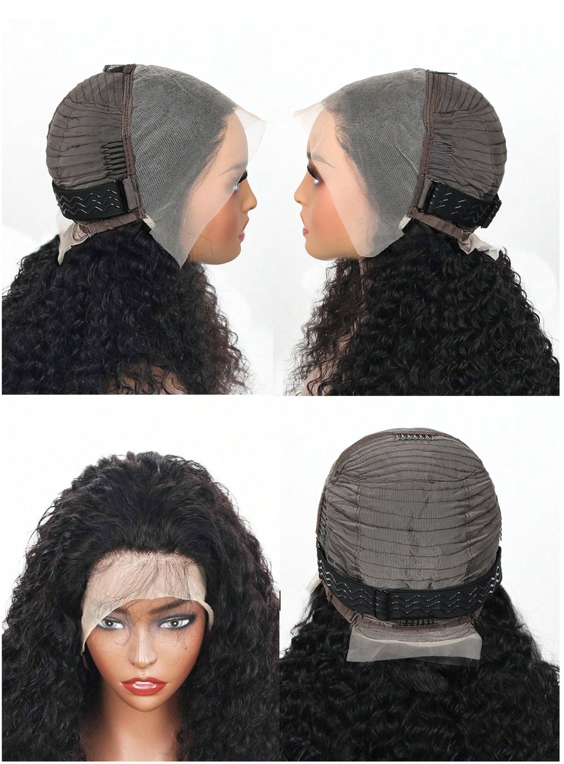 Deep Wave Curly Hair Wig 13x6 Lace Front Wig Human Hair Natural Color Curly Wigs