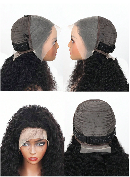 Deep Wave Curly Hair Wig 13x6 Lace Front Wig Human Hair Natural Color Curly Wigs