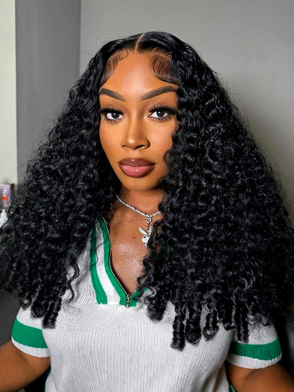 Wear Go Wig Full Curly 7x5 13x4 HD Glueless Wigs Burmese Curly 250% Density Water Wave Human Hair