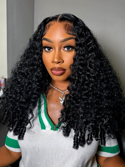 Wear Go Wig Full Curly 7x5 13x4 HD Glueless Wigs Burmese Curly 250% Density Water Wave Human Hair
