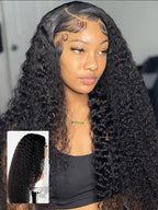 Deep Wave Curly Hair Wig 13x6 Lace Front Wig Human Hair Natural Color Curly Wigs