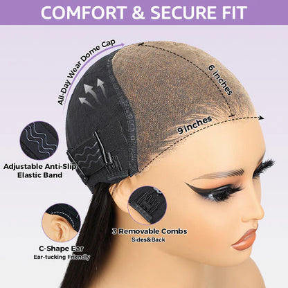 Chocolate Brown 7X5 Lace Glueless Body Wave Wigs Layered Cut Face Framing Wear Go Wig Human Hair Wig