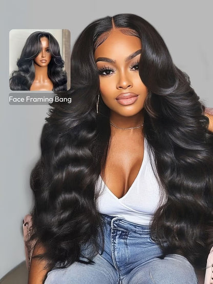 5x5 Glueless Wigs Human Hair Body Wave Lace Front Wigs Put On and Go Glueless Wig with Pre-plucked