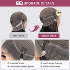 360 Full Lace Glueless Deep Wave Wig Invisi Drawstring Natural Black Pull & Go 180% Density Human Hair