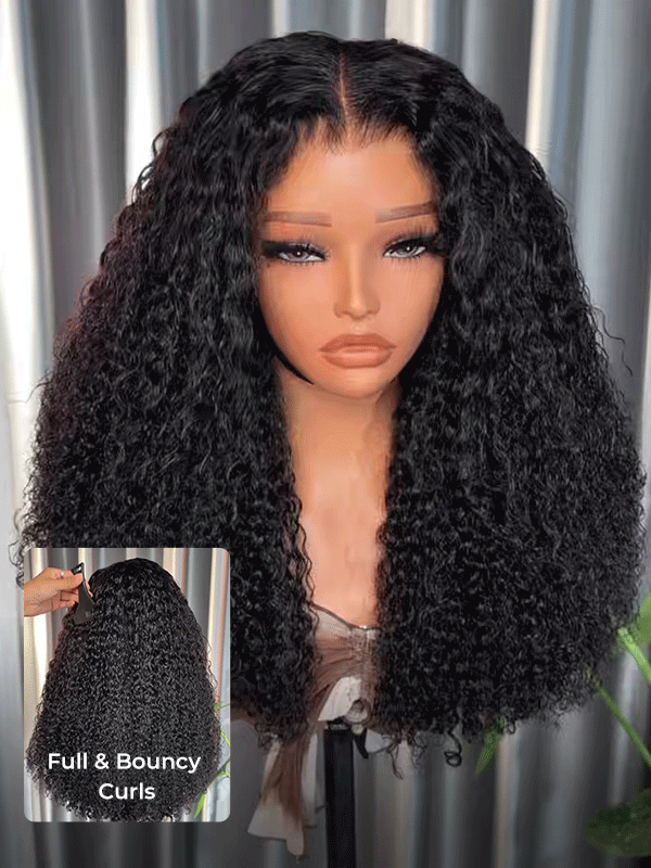 Deep Wave Curly Hair Wig 13x6 Lace Front Wig Human Hair Natural Color Curly Wigs