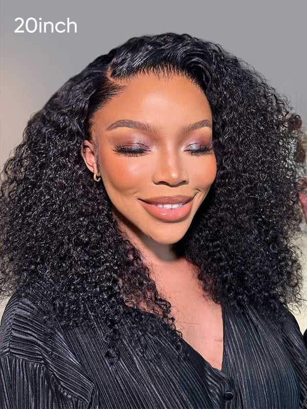 Ready To Go  250% Density Popping Short Bob Cut Curly Glueless HD Lace Front Wigs Human Hair Wigs