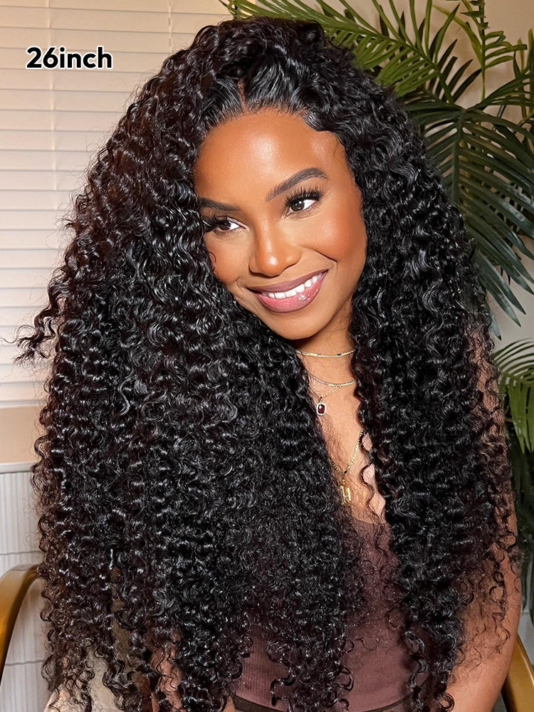 Deep Wave Curly Hair Wig 13x6 Lace Front Wig Human Hair Natural Color Curly Wigs