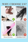 Human Boho Braiding Hair Deep Wave Double Drawn Spanish Curly Bulk Hair Extensions