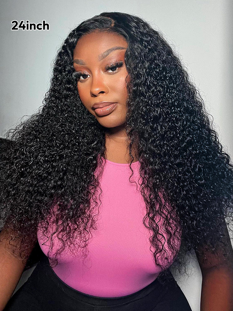 Deep Wave Curly Hair Wig 13x6 Lace Front Wig Human Hair Natural Color Curly Wigs
