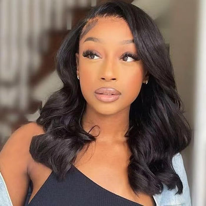 Body Wave 13x4 HD Lace Front Wigs Human Hair Glueless Bob Wigs Pre Plucked Natural Hairline Short Frontal Wig