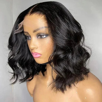 Body Wave 13x4 Lace Frontal Bob Wig Human Hair Remy Short Glueless Pre Cut Lace Wig