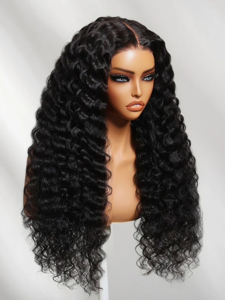 13x4 Pre Everything Crimps Curl Crimped Deep Waves High-volume Look Lace Frontal Wig 150% Density Beginner Friendly