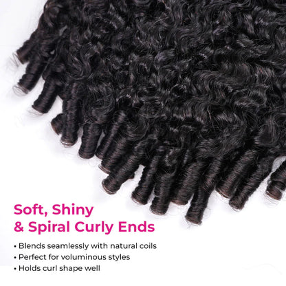 Burmese Curly Half Wig InvisiFit Strap Human Hair Wear Go Glueless Wig for Beginners
