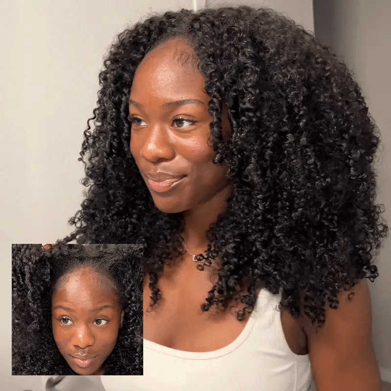 BOOHAIR 100%human hair13x4 Pre Everything Crimps Curl Crimped Deep Waves High-volume Look Lace Frontal Wig 150% Density Beginner Friendly
