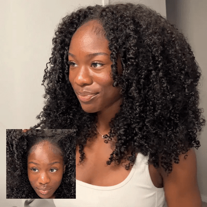 BOOHAIR 100%human hair13x4 Pre Everything Crimps Curl Crimped Deep Waves High-volume Look Lace Frontal Wig 150% Density Beginner Friendly
