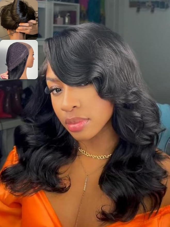 Pre Styled Efortless Chic Layer 7x5 Pre Cut Lace Frontal Wig 200% Density Face Framing Peacock Curls Glueless Ready To Wear Wig
