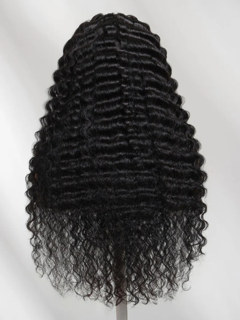 13x4 Pre Everything Crimps Curl Crimped Deep Waves High-volume Look Lace Frontal Wig 150% Density Beginner Friendly